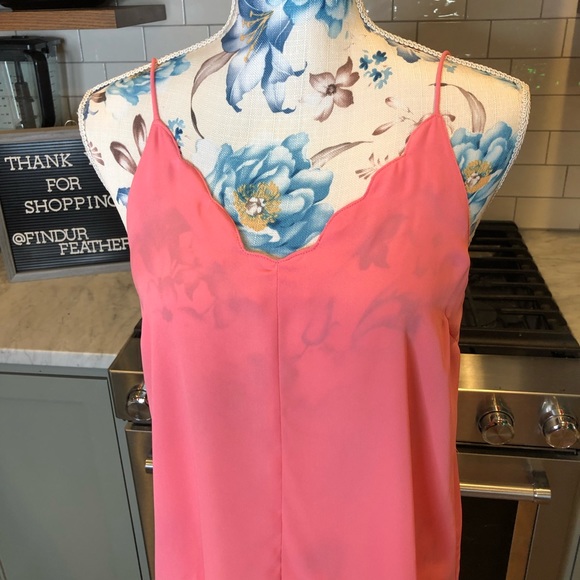 ASOS | Pink Scalloped Neck Tank Top - Picture 2 of 5